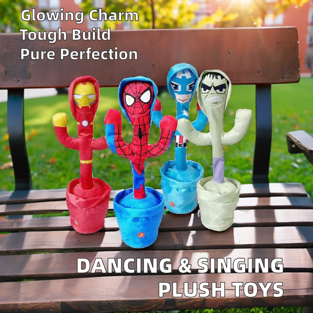 Unisex Dancer Animal Christmas Toy Soft Stuffed Cactus Duck Robot Cow Santa Claus All Singing and Dancing Plush Creatures