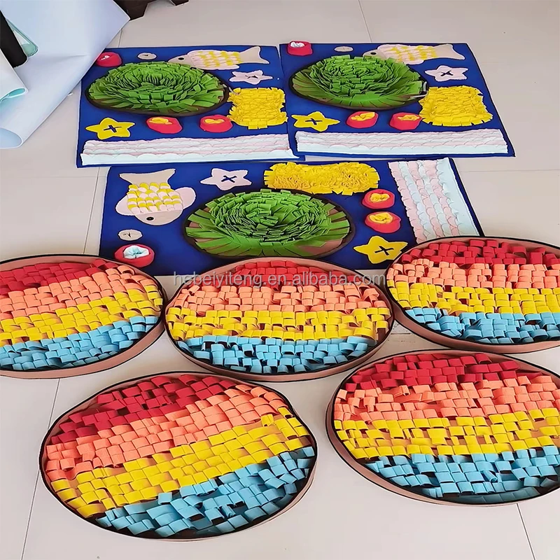 Dog Snuffle Mat Pet Puzzle Toy Activity Carpet Blanket Feeding Mat Sniffing Training Pad For Dogs