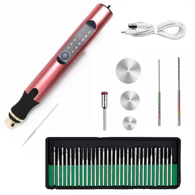 38 в 1 Мини-шлифовальный станок Встроенная батарея для зарядки резьба ручка буровая установка резки полировальные шлифовальный гравировки шлифовальные 3-скоростной електричюеского