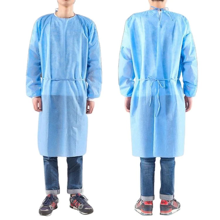 Concise design pp isolation gown disposable isolation gown non-woven isolation gown