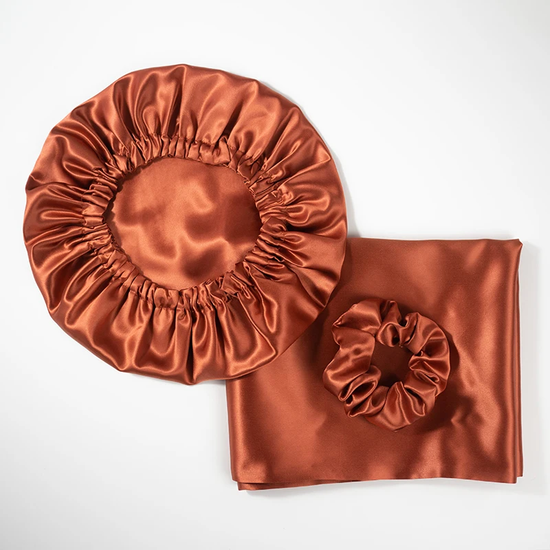 Women Best 100% Mulberry Silk Hair Care nightcap Sleeping Turban Silk Pillow case Pillowcase and Bonnet Sets