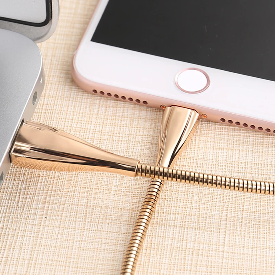 Usb-кабель для зарядки Samsung S8 с металлическим пружинным экраном типа C