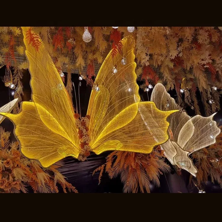 New design stage background of large butterfly background for garden wedding