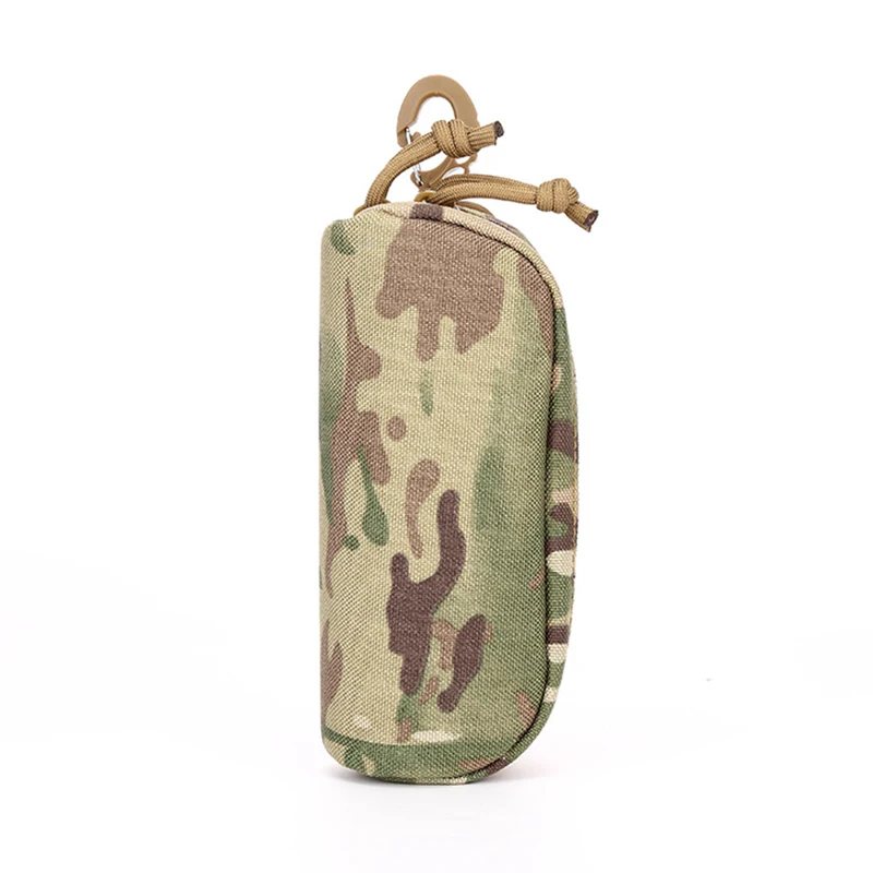 Custom outdoor tactical eyewear bag Camo MOLLE Pressure Resistant sunglasses case Oxford waterproof sunglasses bag