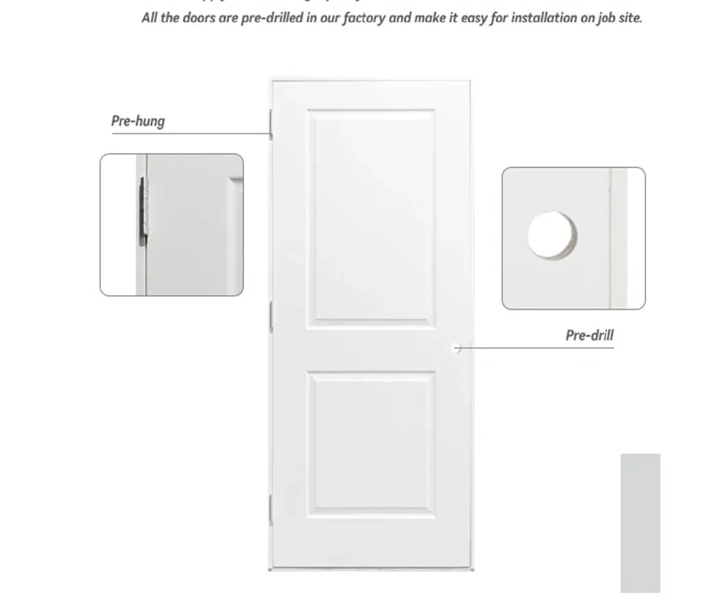 Cheap American Modern White Painted Prefinished Honeycomb Prehung Hollow Core Moulded Interior Door