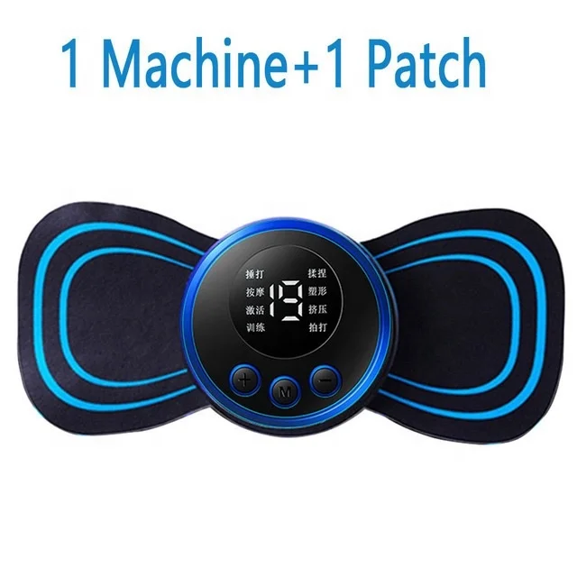 battery USB charger Pain Relief Body Muscle Stimulator Cervical Massage Sticker Mini Electric EMS Pulse Neck Massager