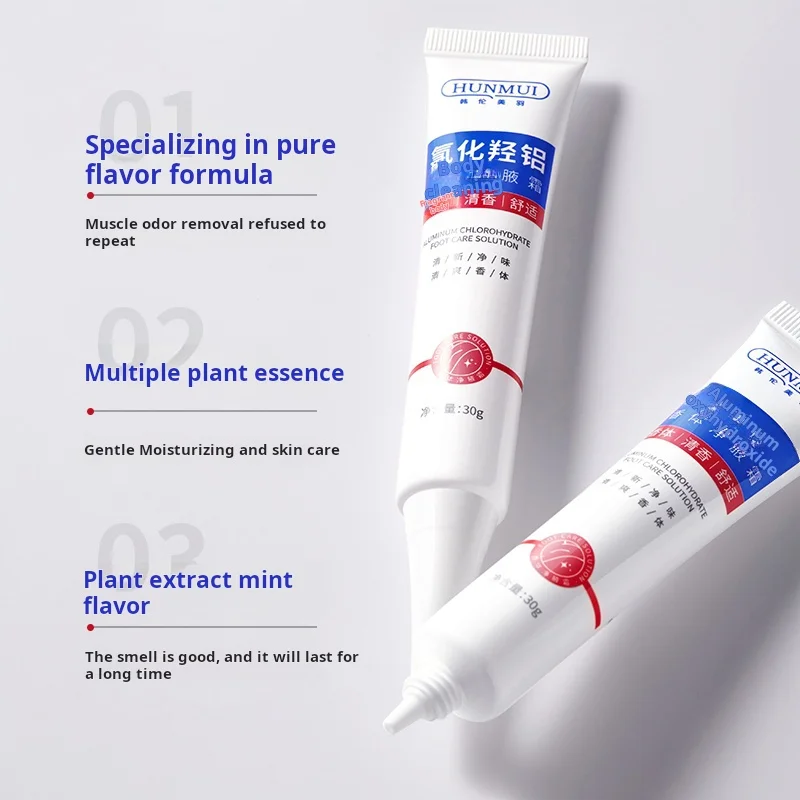 HUNMUI Natural Chlorinated Hydroxyaluminum Aroma Deodorizing and Armpit Cleansing Cream Improves Odor and Sweating Body Lotion 1