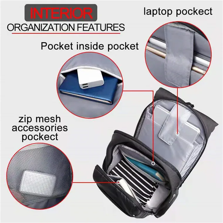 Oem locking backpack lock fingerprint lock anti theft backpack fingerprint lock