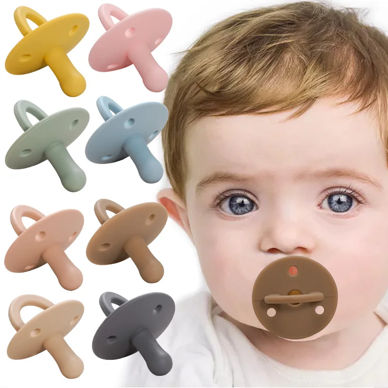 Food Grade Baby Silicone Pacifier Compact  Baby Silicone Pacifier Easy To Clean Silicone Pacifier