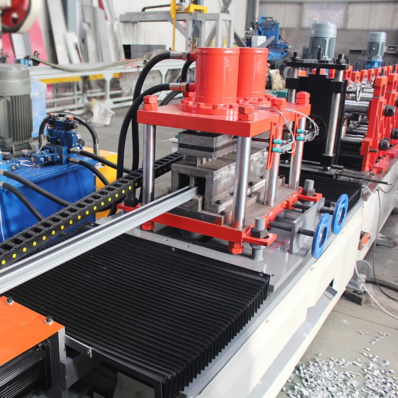 drywall u channel and metal studs steel roll steel C channel frame roll forming machine steel frame cu purlin machine