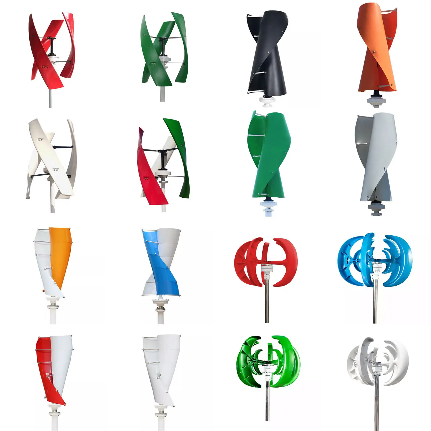 Low Noise Q Series 800W to 10KW Vertical Axis Wind Turbine 24V 48V 96V 120V Wind Generator