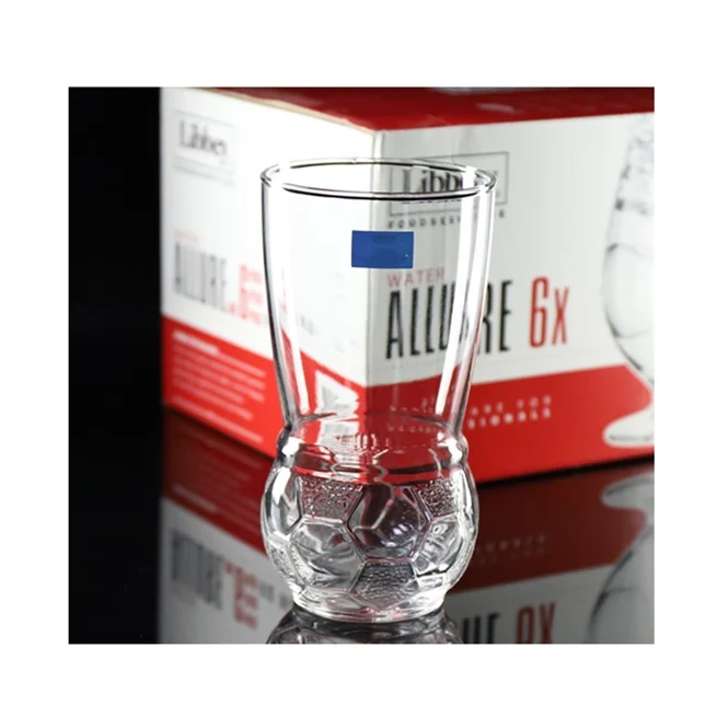 Creative Football Shape word cup Lead-free Mug Beer wine juice handmade glass tumbler