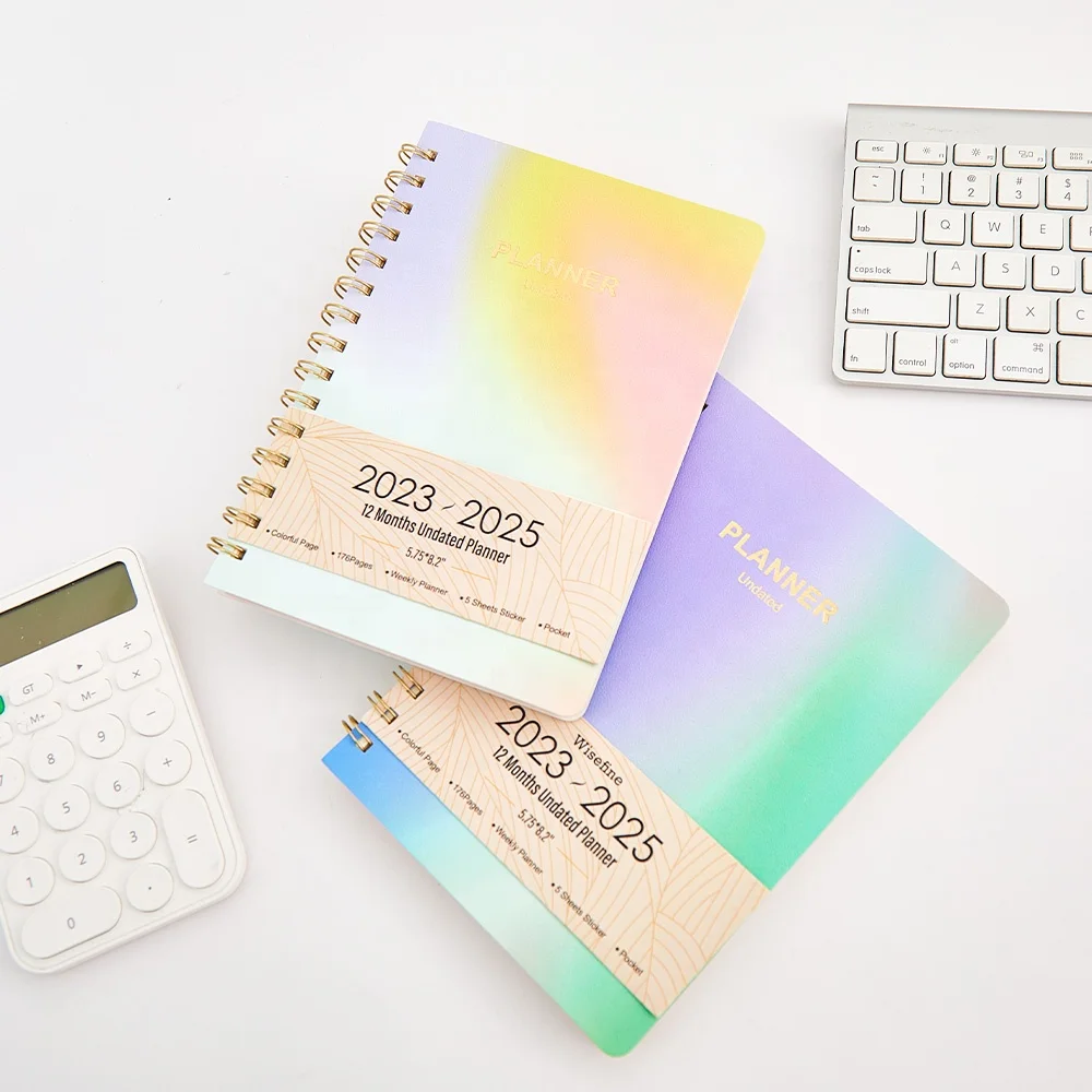 New Design Free Sample 2023 2024 Stock Available Printing Supplies Spiral Daily Journal  Weekly Planner