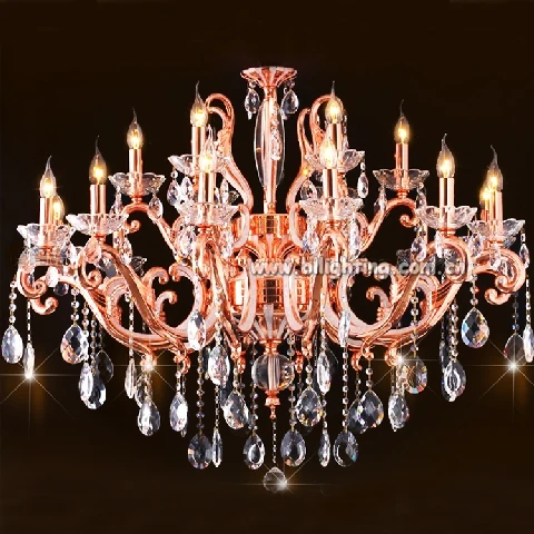 Kristal avize manufacturer in China alibaba hot sale luxury crystal chandelier candle lamp hotel villa decor chandelier lamp