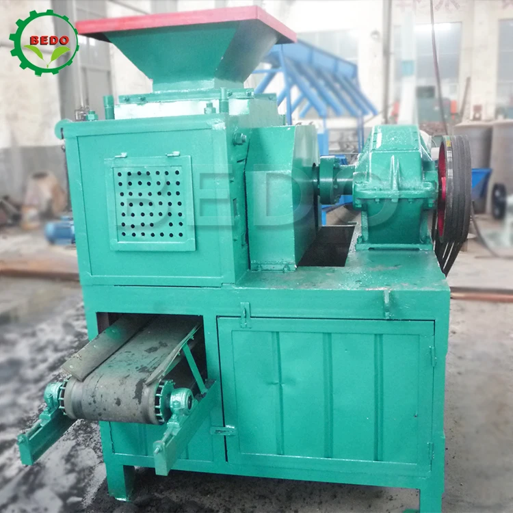 Roller Type Wood Coconut Coal Pressure Ball Molding Briquetting Corn Cob Sawdust Straw Biomass Charcoal Briquette Machines