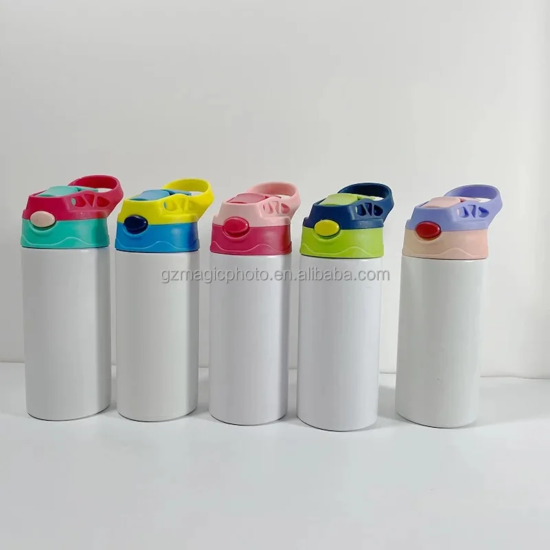 350ml Sublimation blanks Kids Tumbler Straight Double Wall Stainless Steel Children Kids Water Bottle
