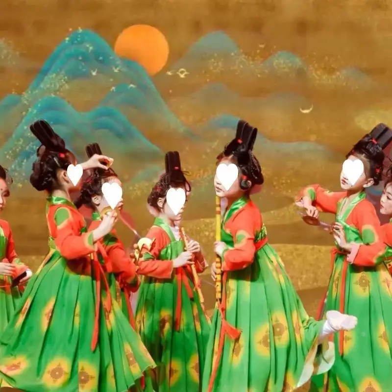 2024 старинное китайское традиционное платье ханьфу для девочек костюм сценического выступления косплея