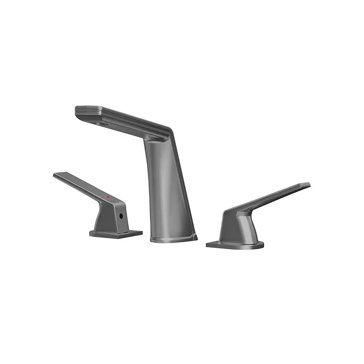 2024 Latest Morden Universal 3 Holes Brass Basin Faucet Hot and Cold Bath Water Mixer Tap for Villa