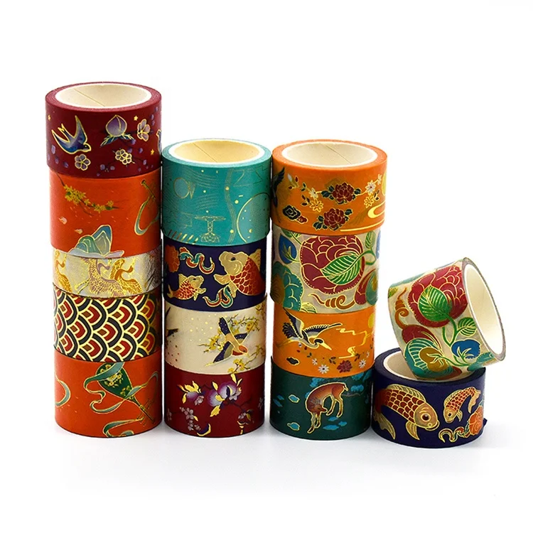 
Cute Washi Tape Set Floral Japanese Pastel Decorative Masking Tape 