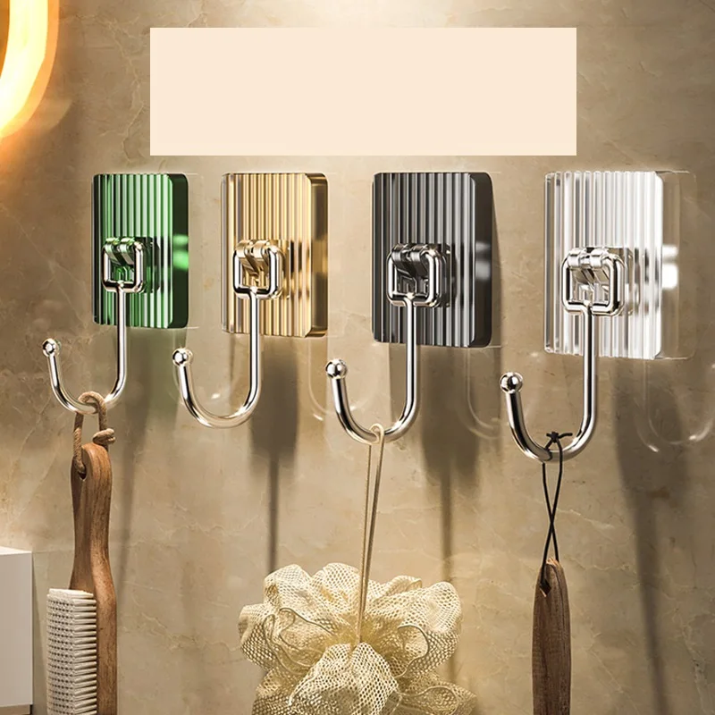 2024 Wall Hook For Living Room Self Adhesive Toilet Bathroom Towel Hooks Clothes Hanger Coat Hook