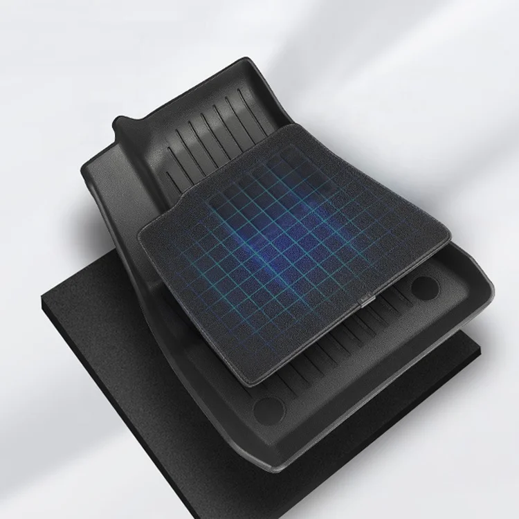 Creease 2022 любых погодных левый и правый дальнего света Водонепроницаемый 3 шт ТМК анти-скольжения 3D коврики для Тесла 3/Y автомобильные коврики