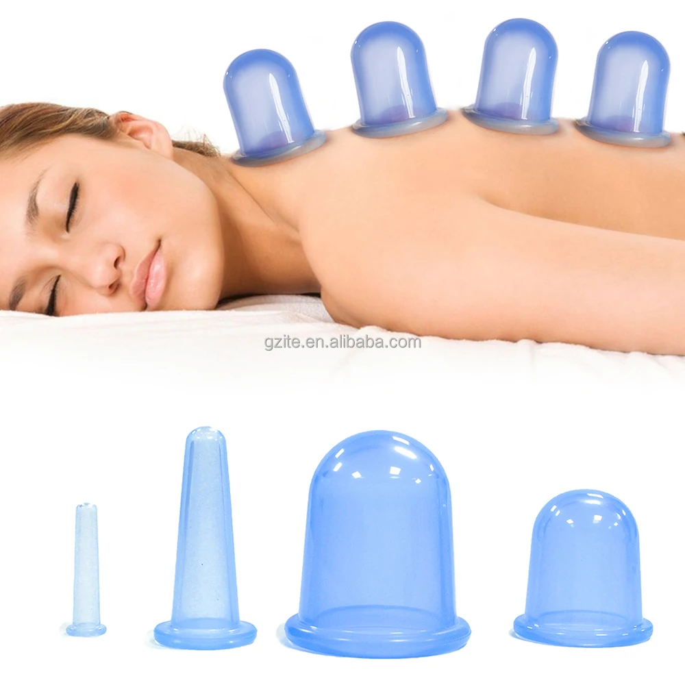 Facial Chinese Cupping Therapy Set Vacuum Cups Suction Cups Facial And Body For 4 Face Cupping cups Sets