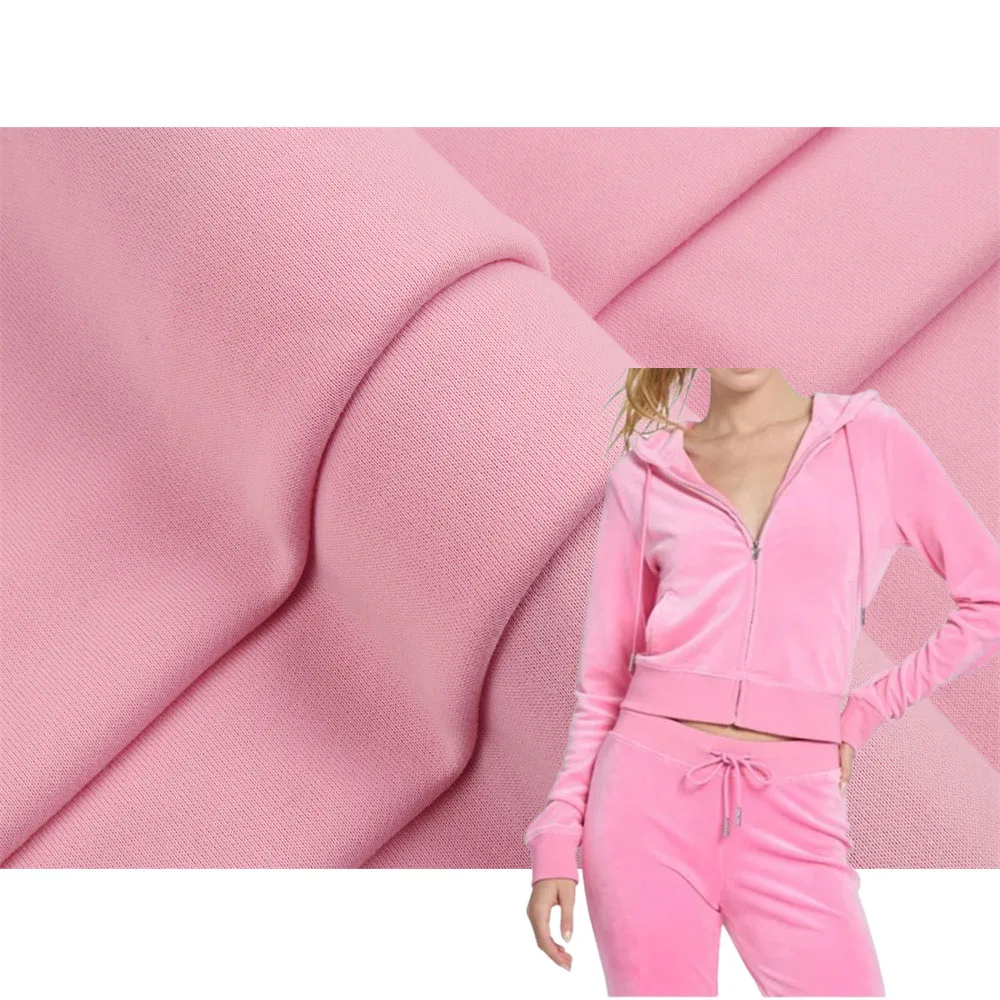 99W French Terry Fabric 40S Polyester Yarn Light Fleece Breathe Freely Knitted Fabric Textile Sport 100 Polyester Fabric