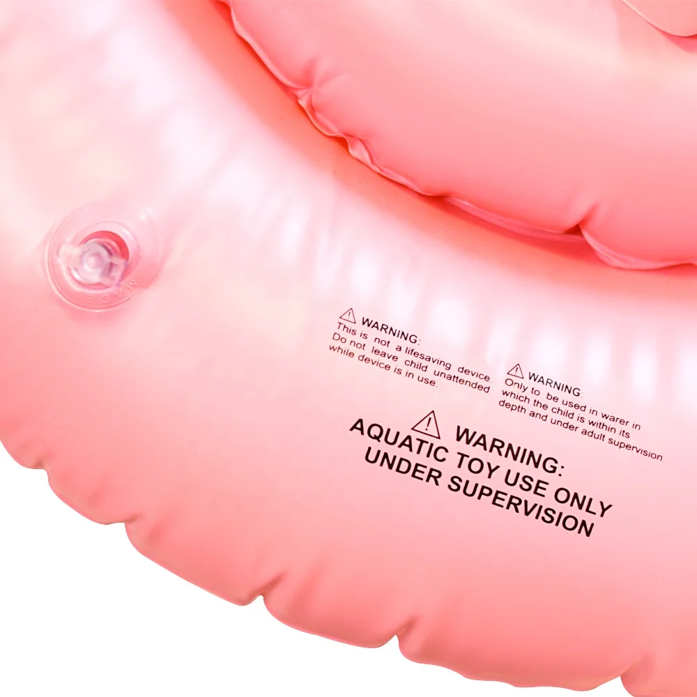 Baby Inflatable Flamingo Swim Boat Pool Floats Safety Kids Seat PVC Inflatable Swim Sitting Rings With Canopy For Pool Water Fun
