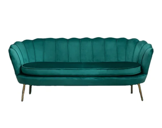 Бестселлер роскошный современный дизайн мягкий волнистый Плюшевый игровой диван зеленый диван