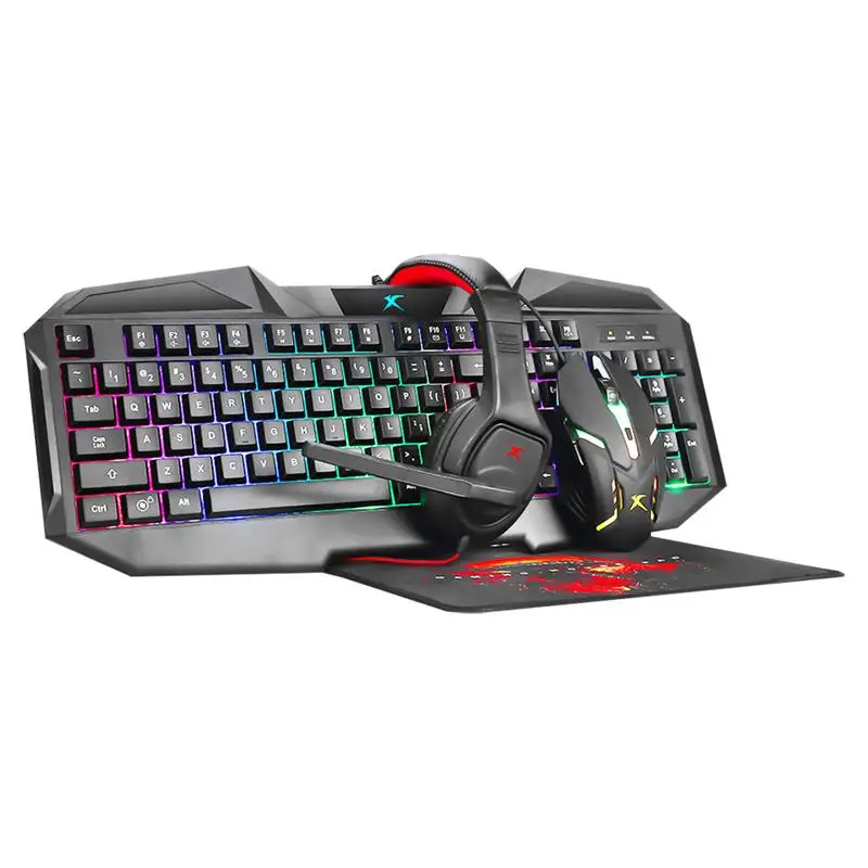 OEM Hot sale Gaming Mouse And Keyboard Combo for gamer use with RBG backlight with USB wired for PC both gaming and office use