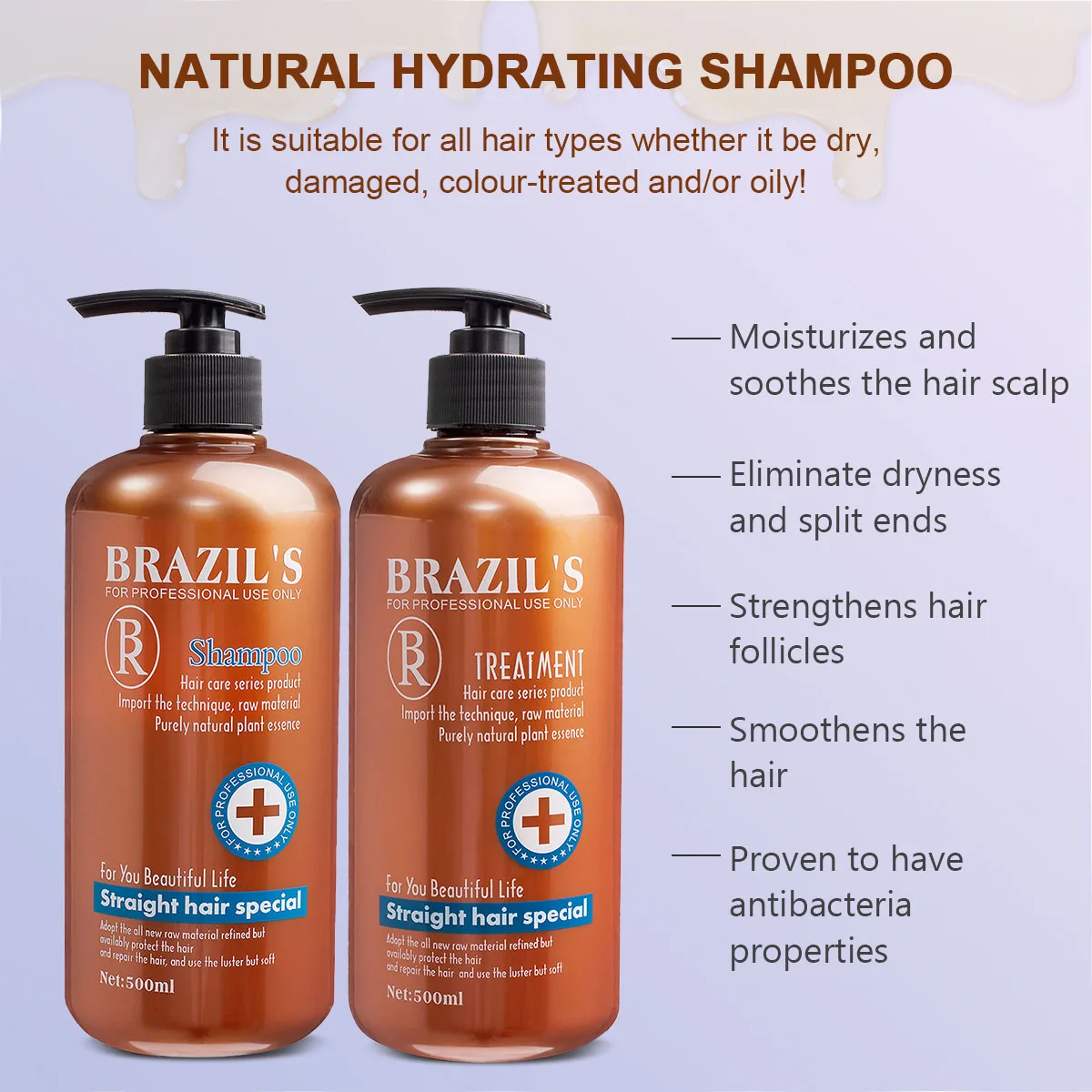 Private Label Clean Daily-Use Anti-Dandruff Shampoo Sulfate Free Shampoo and Conditioner Hair Mask and Serum