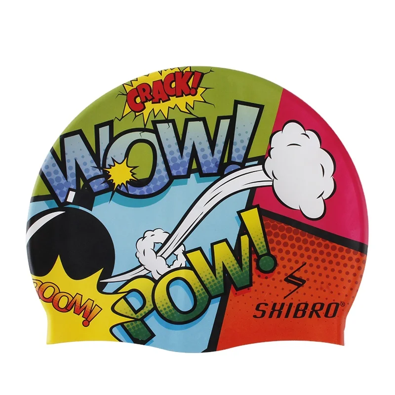 Bestselling 100% Environmental Silicone Custom Print Swim Cap for Adult Chlorine Resistant Adult Silicone Swim Cap