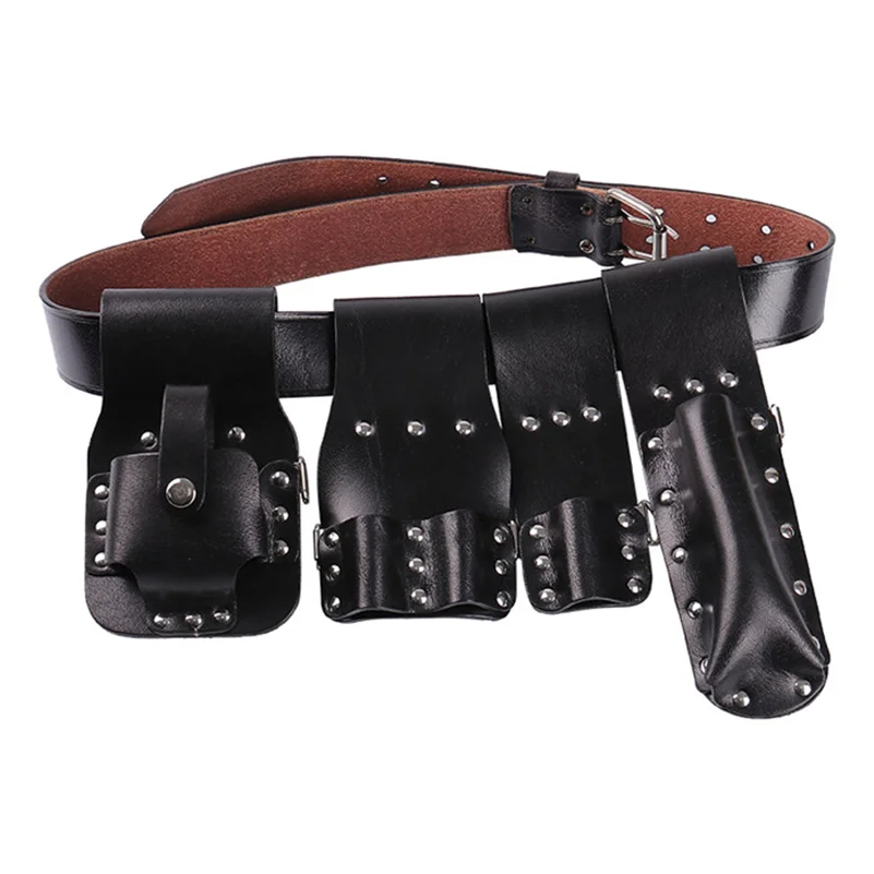 Adjustable leather multi-functional storage tool belt Hammer hanging professional leather scaffold tool belt