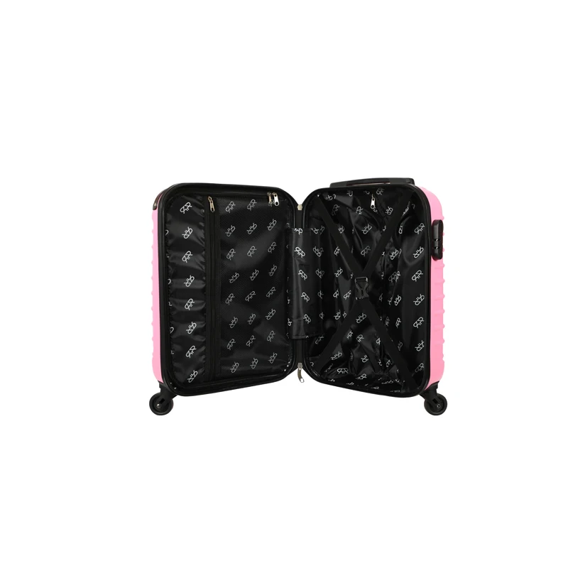 Hot Sale Lovely Pink ABS+PC Universal Spinner Wheels Travel Business Suitcase Protect Trolley Suitcase Luggage