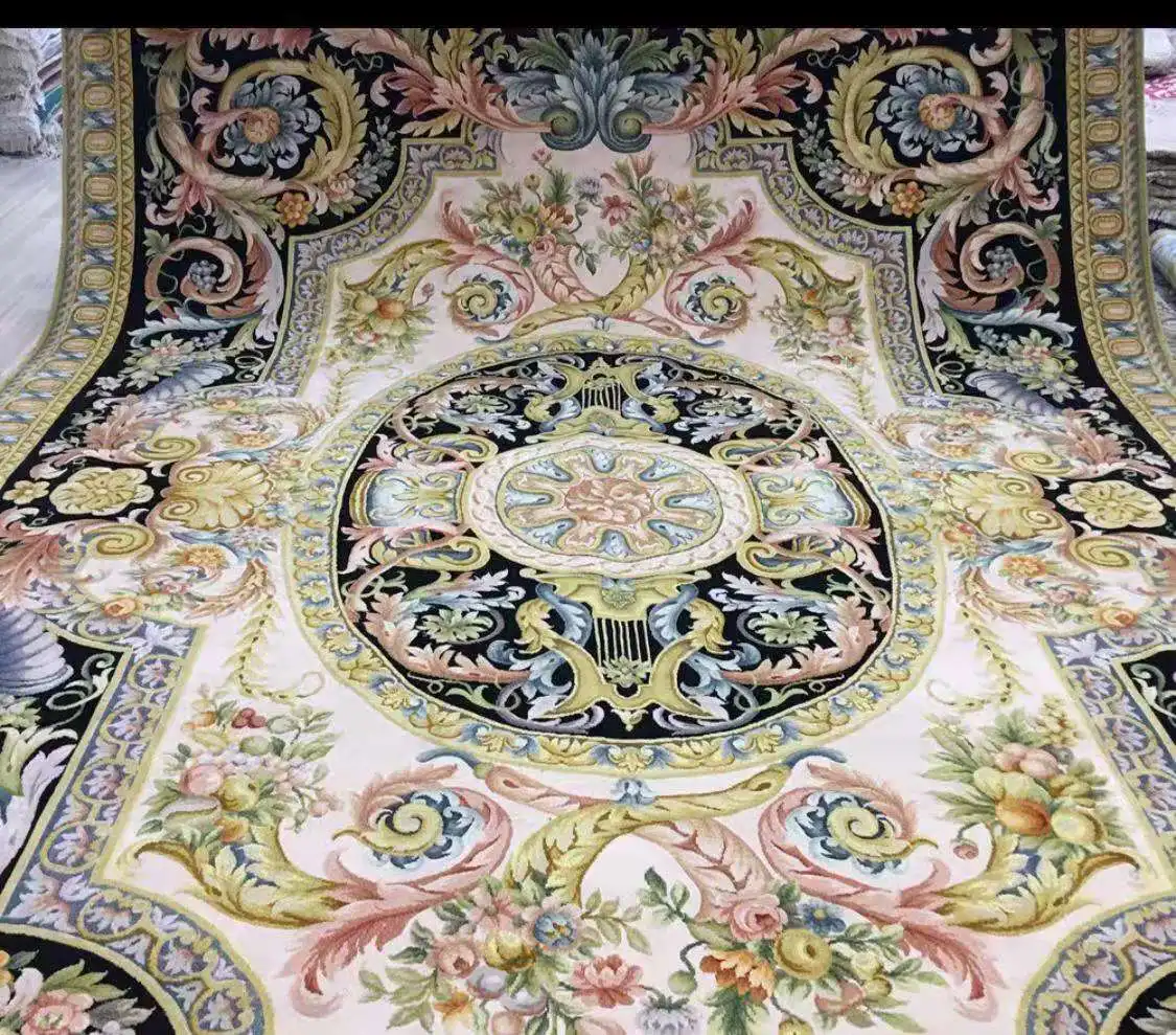 New zealand wool and silk hand tufted custom persian design commercial carpet and rugs