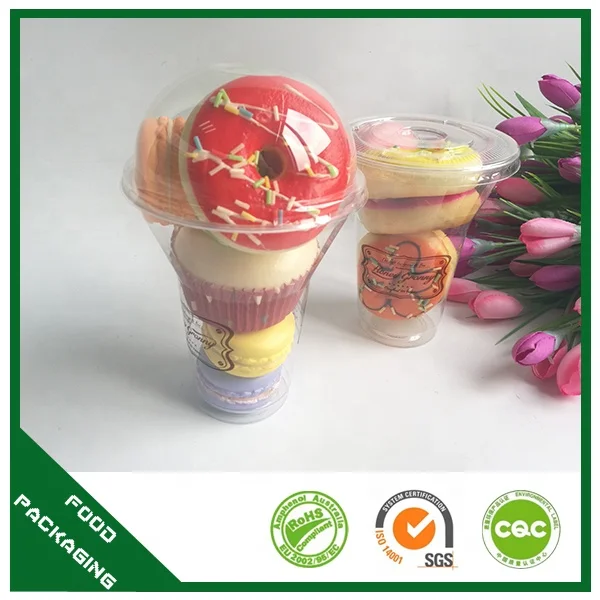 Disposable print plastic Cup  12 16 20 24oz  Custom Logo PET Clear Plastic Cups With Dome Lids