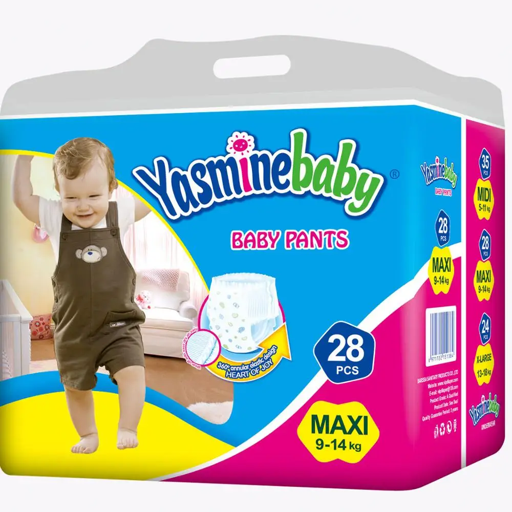 Newborn disposable soft comfort pull up baby pants diapers made in china