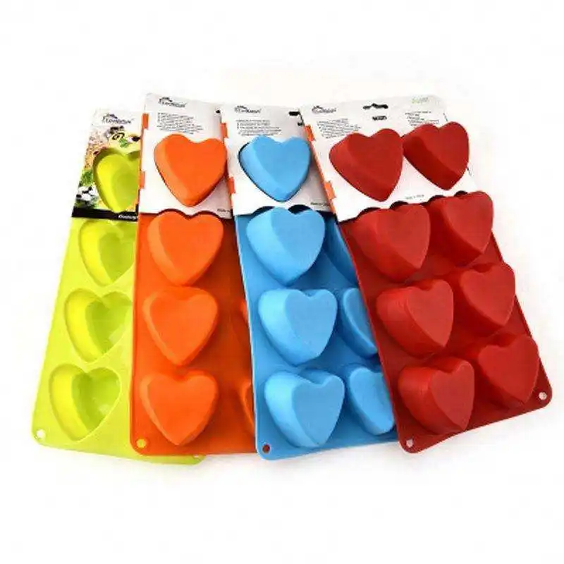 BPA Free Silicone Custom Molds Heart Shape Handmade Baking Candy Chocolate Cake Mold