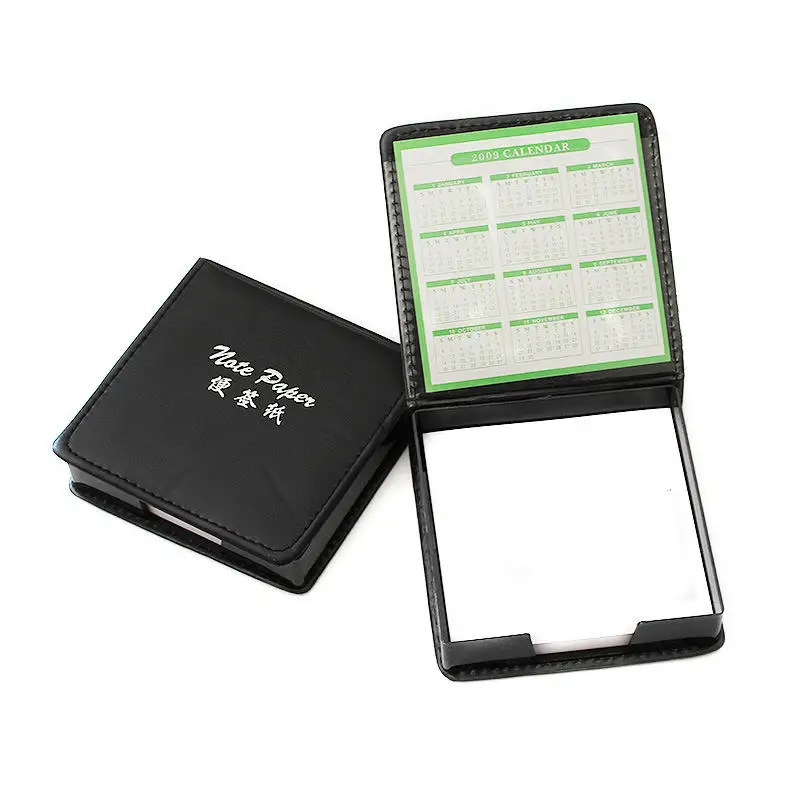 Promotional Price Cheap Recycled Paper Creative Black Solid Color Note Card Boxes Gift Set 76*76Mm Page Markers Memo Ped