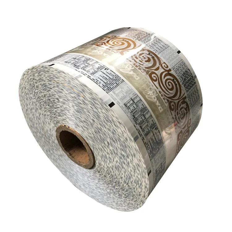 
colored glitter coffee packing plastic film roll 