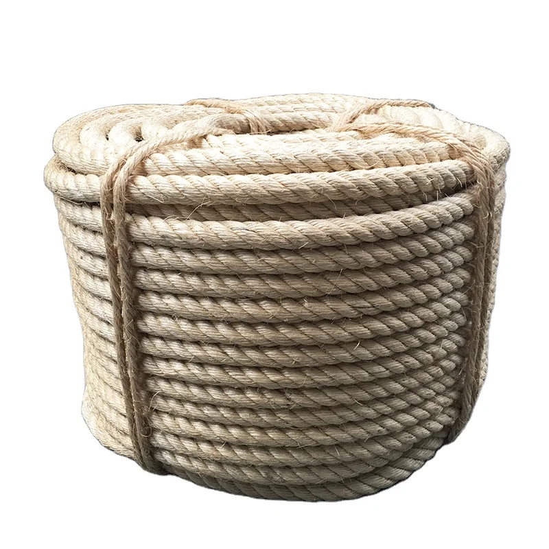 100% sisal fiber sisal rope for boats, outdoor construction, protection, bundling, room decoration, etc. sisal rope