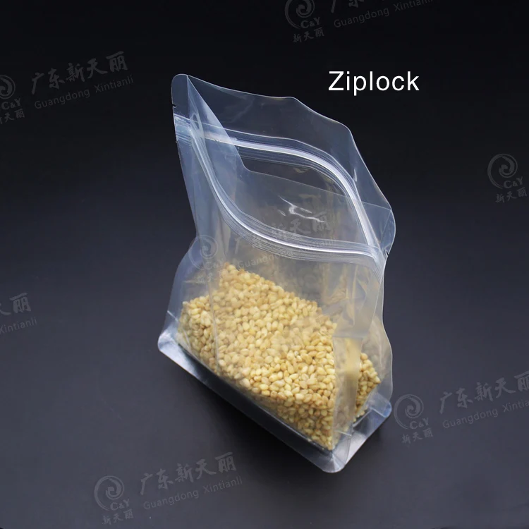 Flat Bottom Pouch Flexible Packaging Zip Lock Pouch Zipper Plastic Bags  Nuts Packaging Bag Pouches