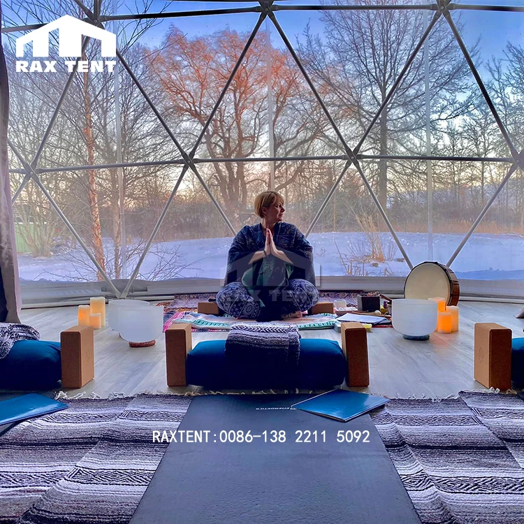 RAXTENT 9M Yoga Dome Outdoor Geodesic Dome Tent for  Fitness Exercise Society