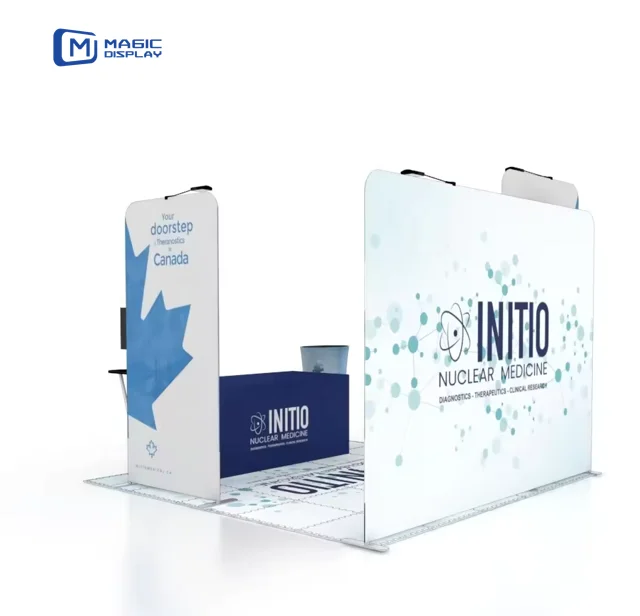 Trade Show Booth Model 10ft Tension Booths Media Event Backdrops Fabric banner for tradeshow