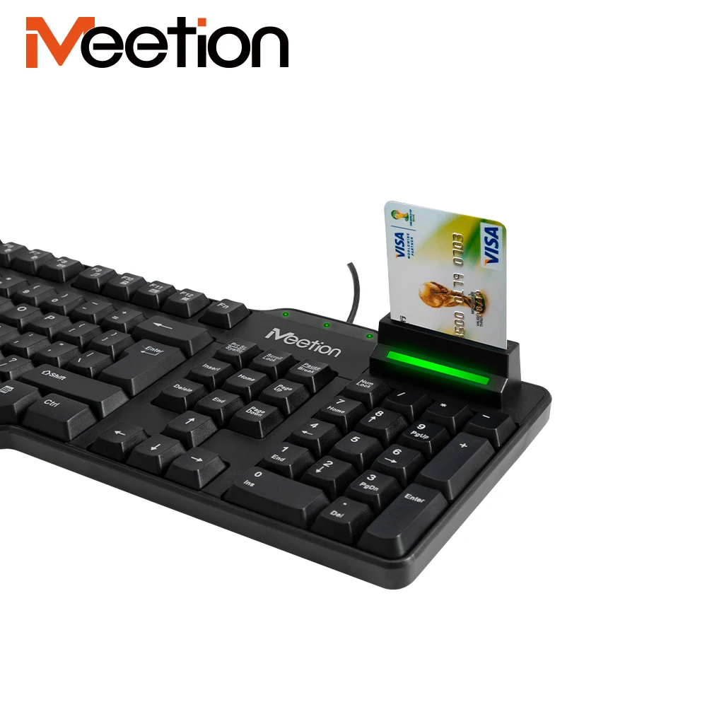 CRDKB01 card keyboard internet kiosk usb card keyboard with smart card reader keyboard