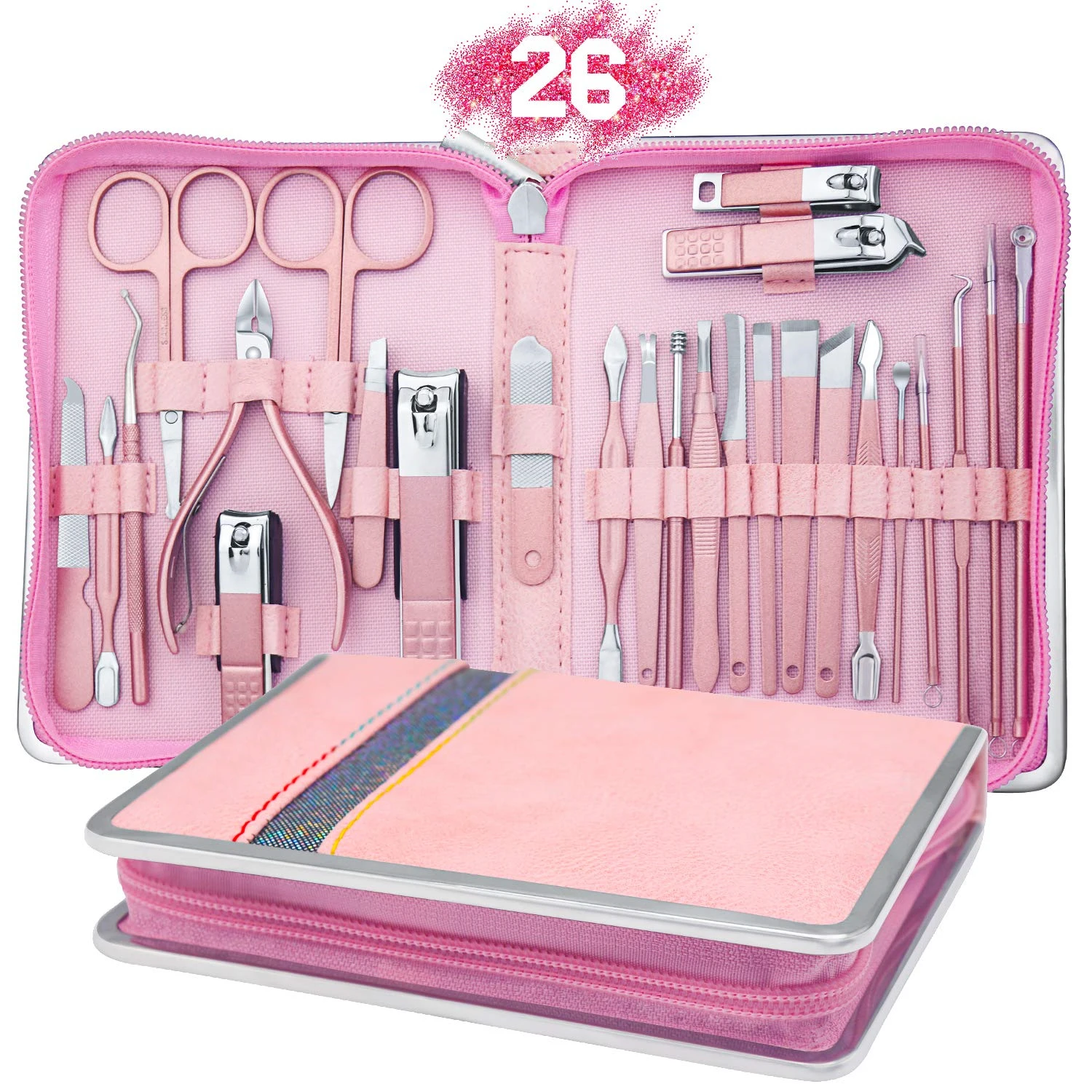 Nail Clippers Pedicure Kit 26 in 1 Manicure Set Professional Nail Kit for Pedicure & Manicure Pedicure Tools