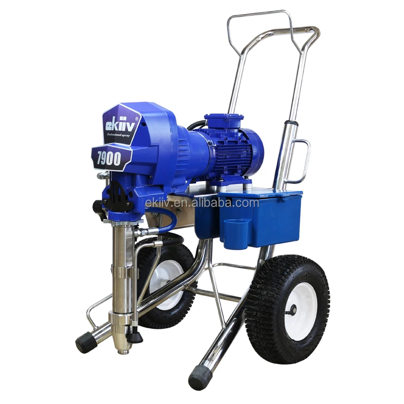 EKIIV spot high-power 5000W 10L/min hot selling airless spray gun push type wall putty spraying machine with efficient spray gun