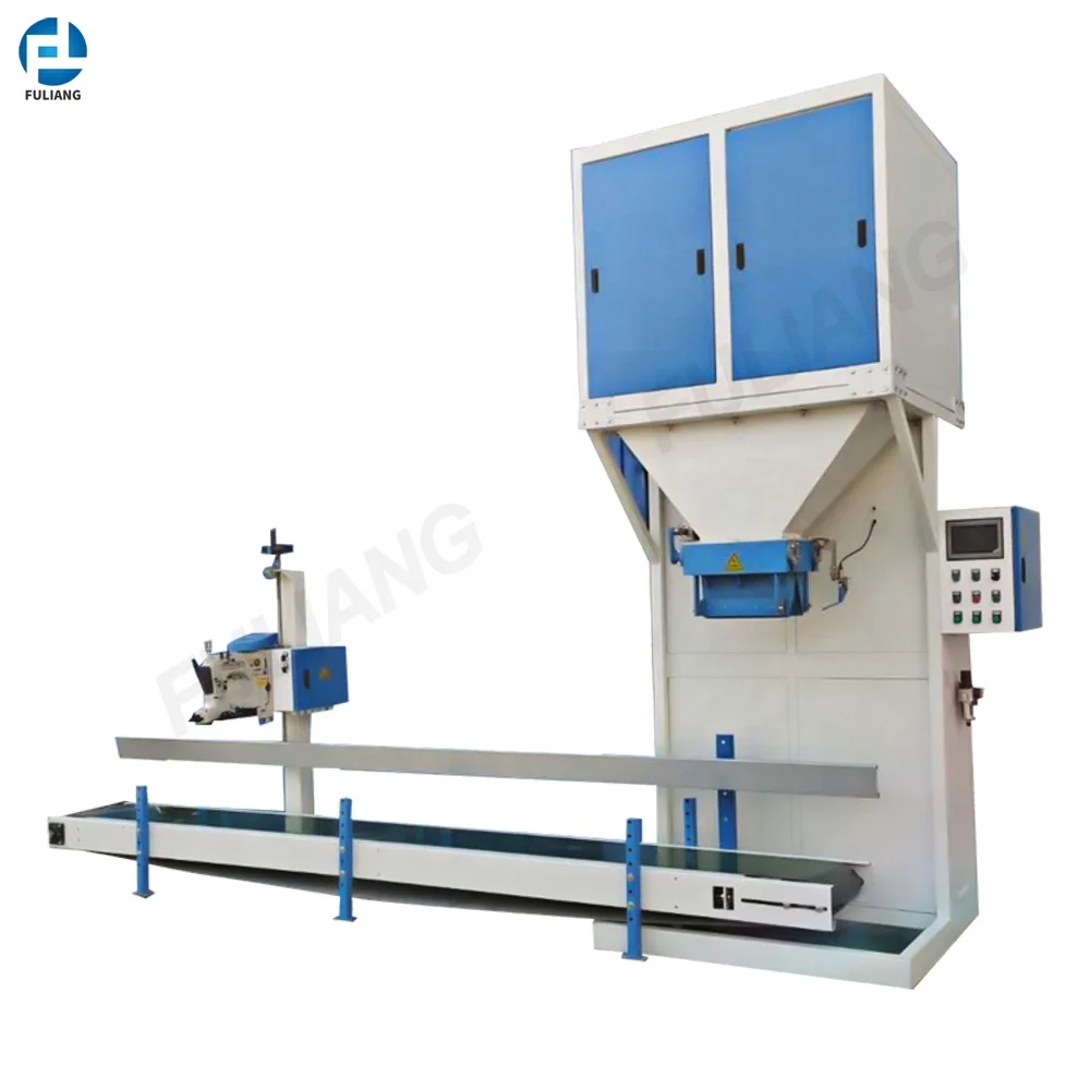 5kg 15kg 25kg 50kg packing machine bagger with automatic sewing system fertilizer rice pellet packaging machine