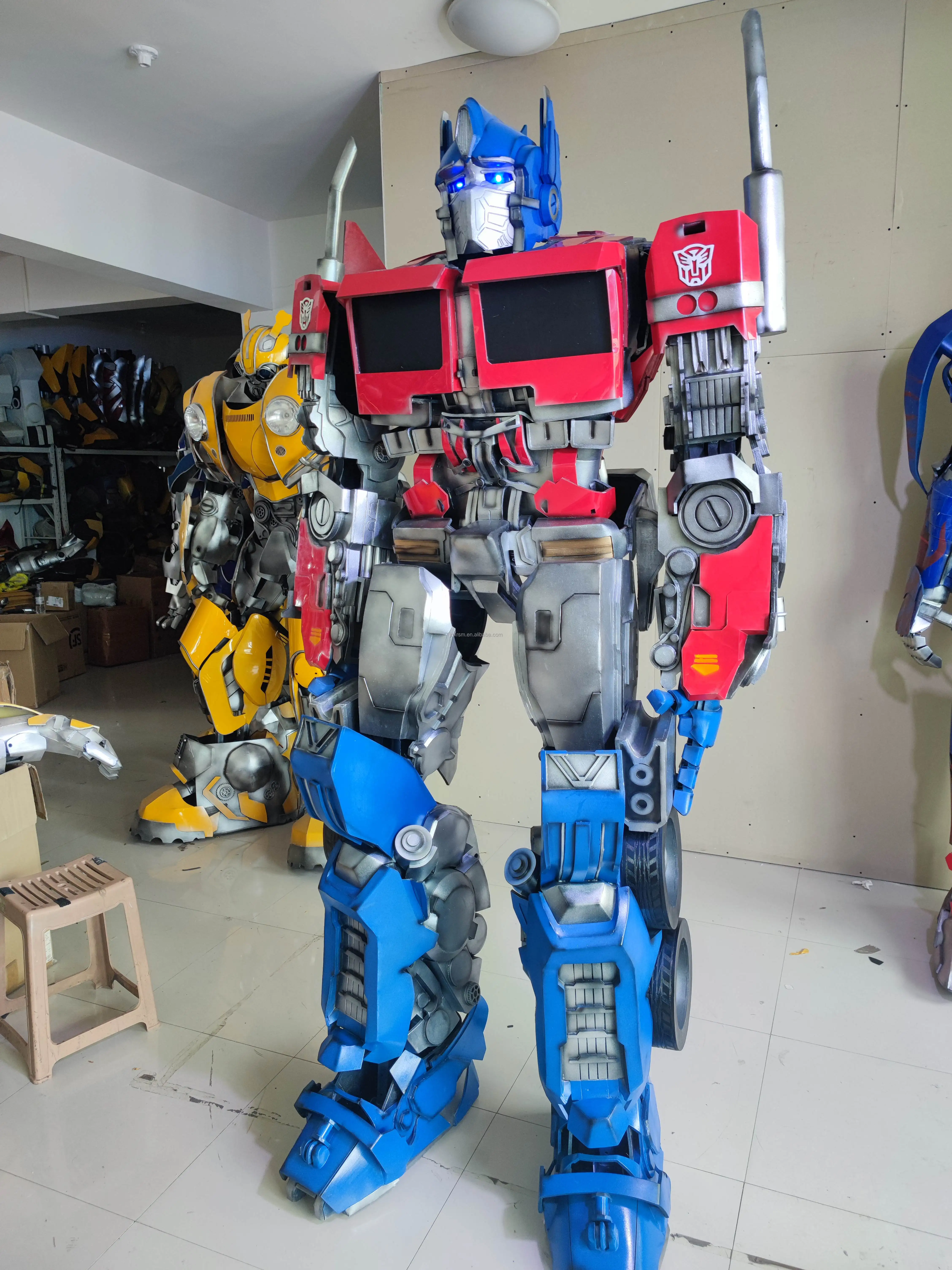 Halloween Led Robot costume  Cosplay 2.7m tall Led  marvel robot optimus prime Mascot Costumes For Adults Men
