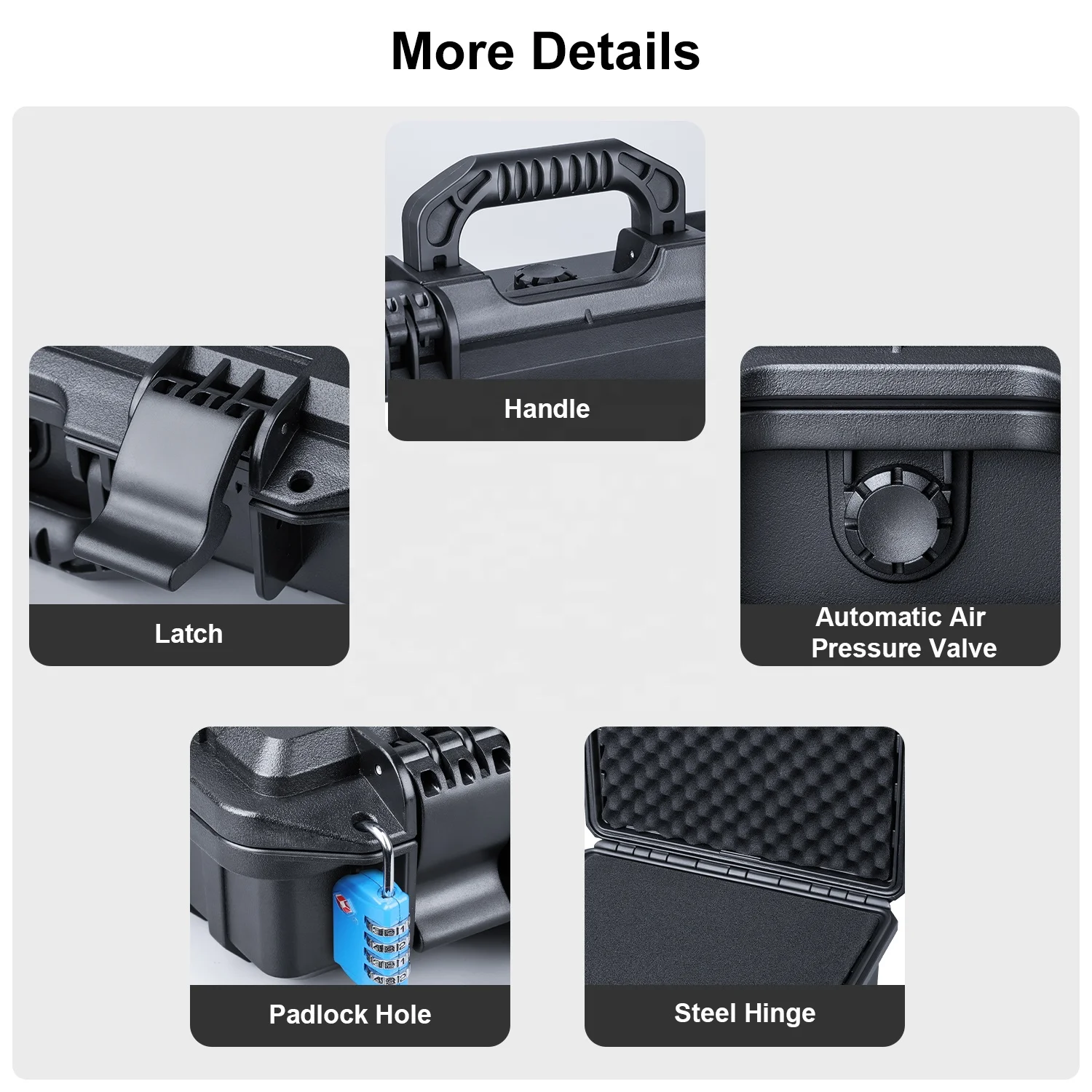 282210F Small Hard Carrying Case with Foam for Osmo Pocket/Action/Mobile/GoPro Hero/Insta360 Ace Pro,Inner Size 28.4x22.4x10.1cm